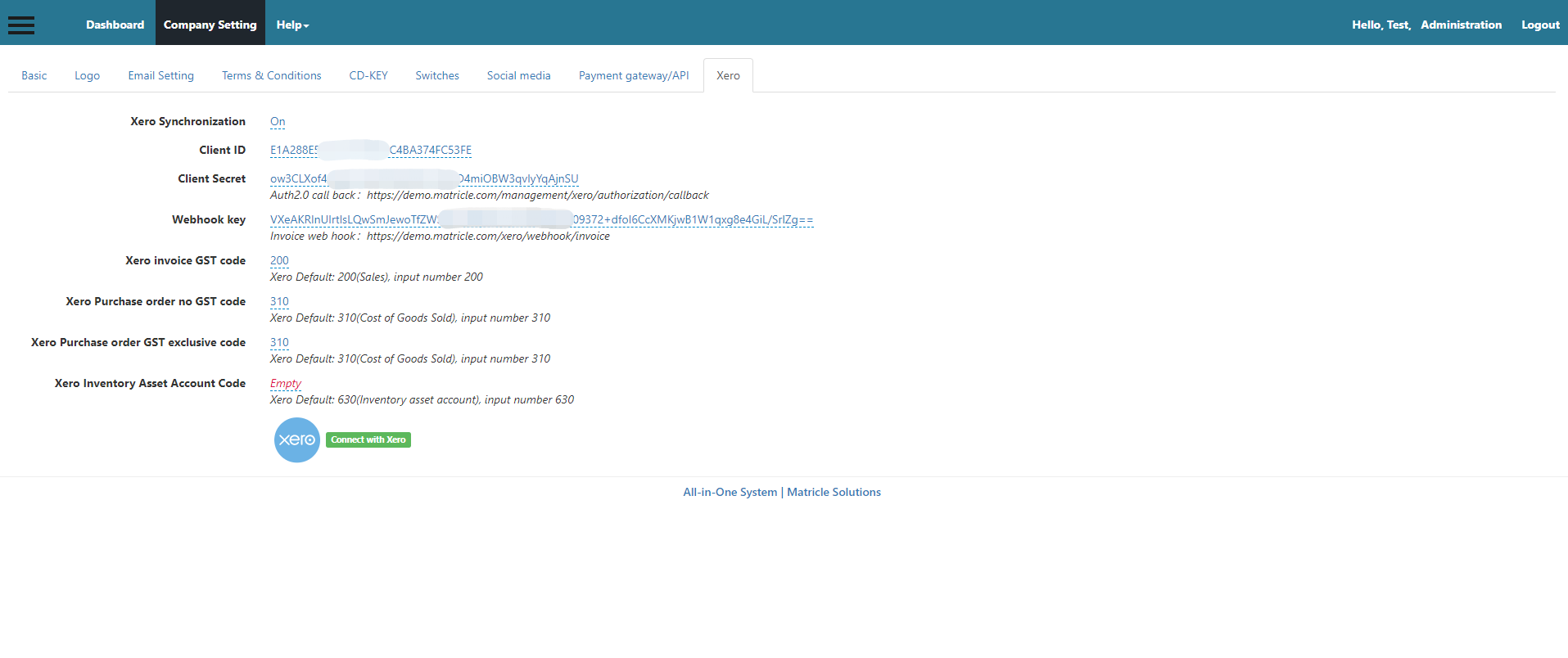 xero integrations
